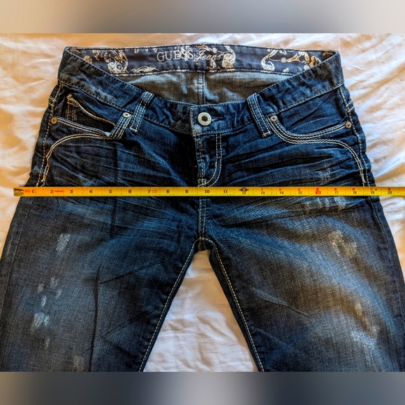 Guess Stretch, Distressed, Boot Cut Jeans - Picture 10 of 15